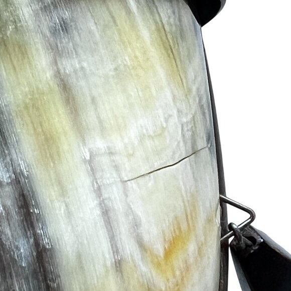 Vintage Horn Clutch Shoulder Bag 5.5x3.5 x2 With 17” Handle Drop Purse Clutch - Picture 3 of 11